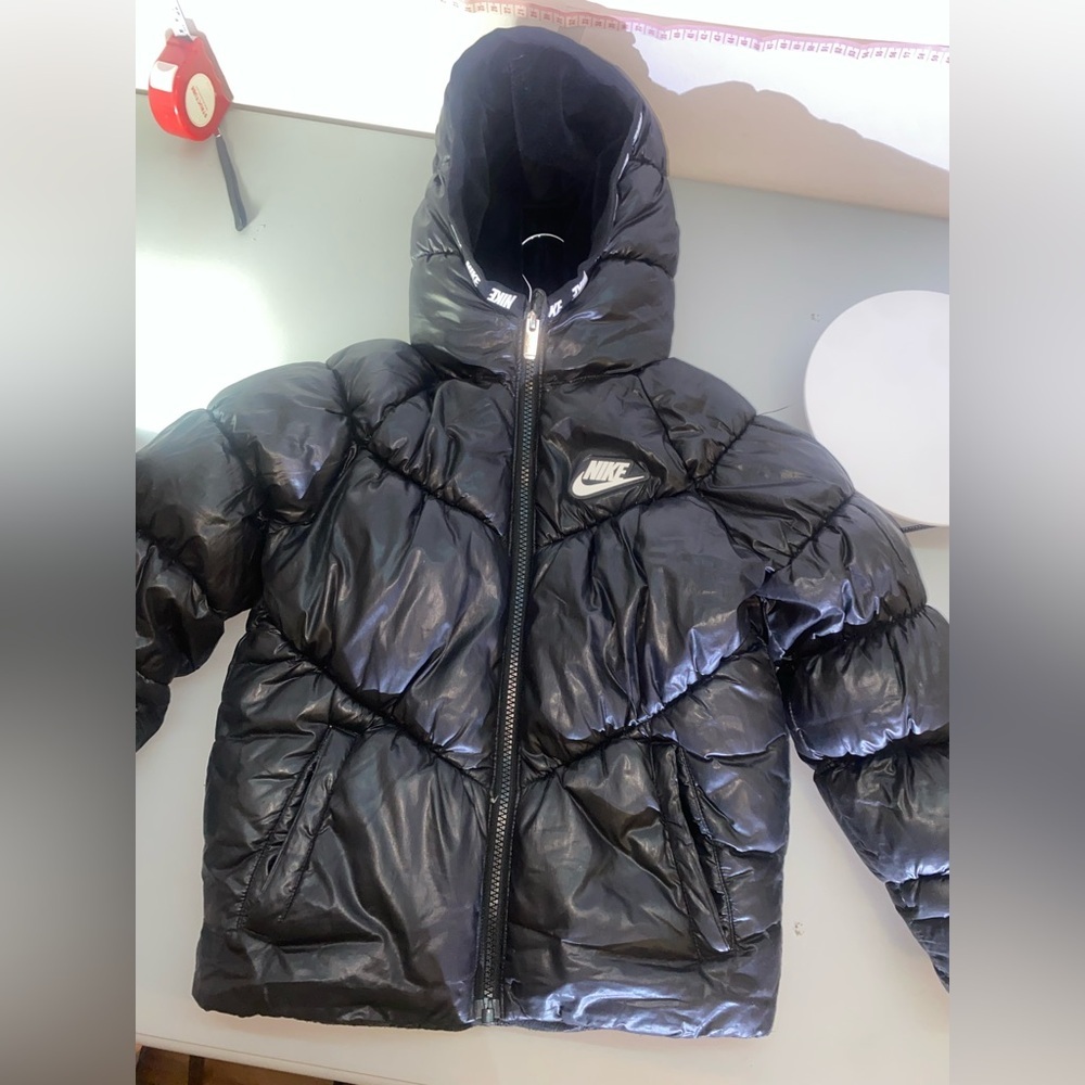 Nike Puffer Bomber Quilted Kids Black Jacket
